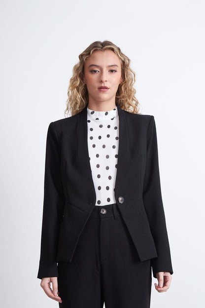 Blazer Básico Sastrero Negro