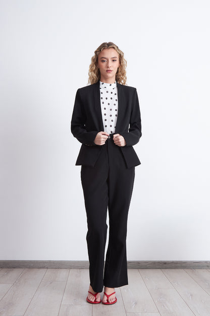 Blazer Básico Sastrero Negro