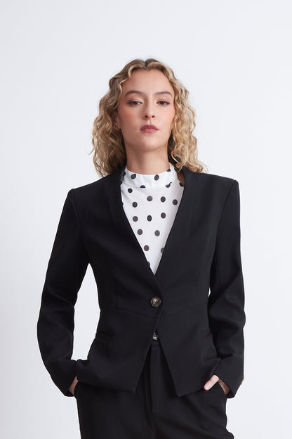 Blazer Básico Sastrero Negro