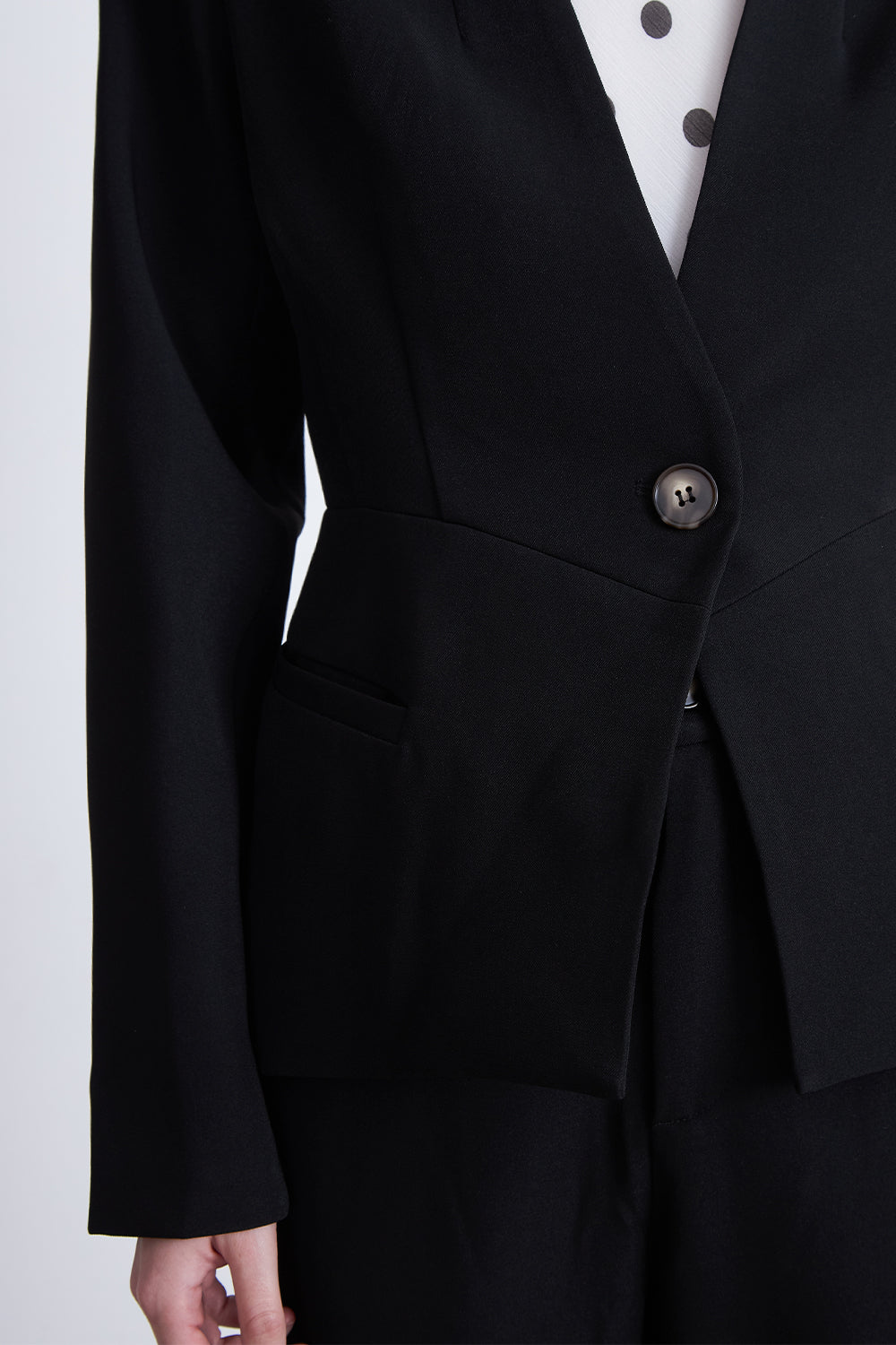 Blazer Básico Sastrero Negro