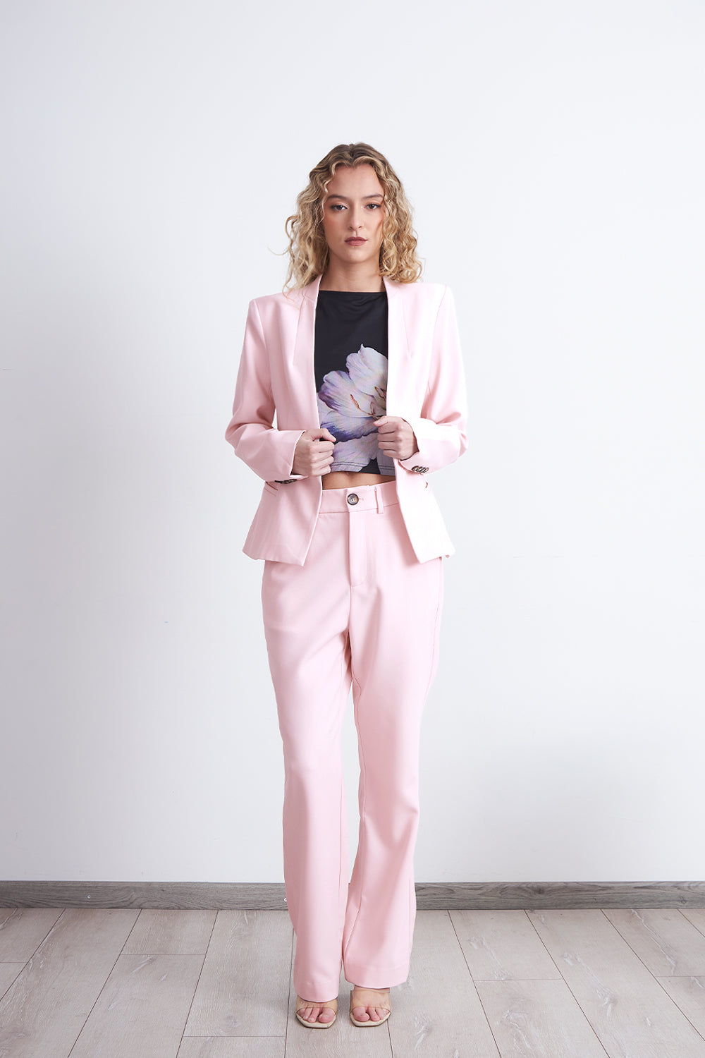 Blazer Básico Sastrero Rosado