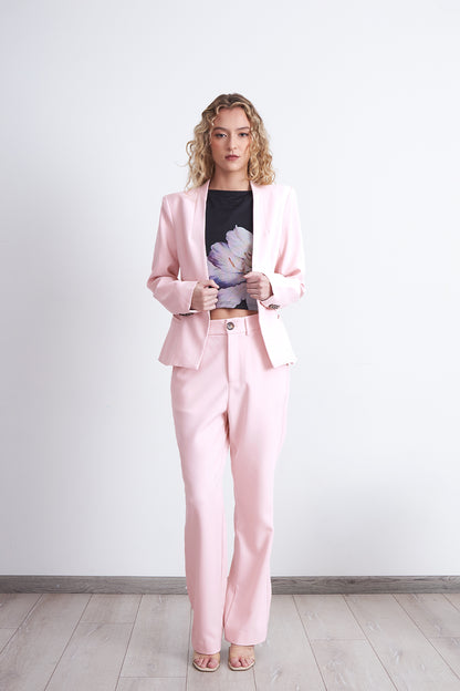 Blazer Básico Sastrero Rosado