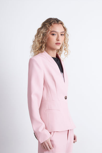 Blazer Básico Sastrero Rosado