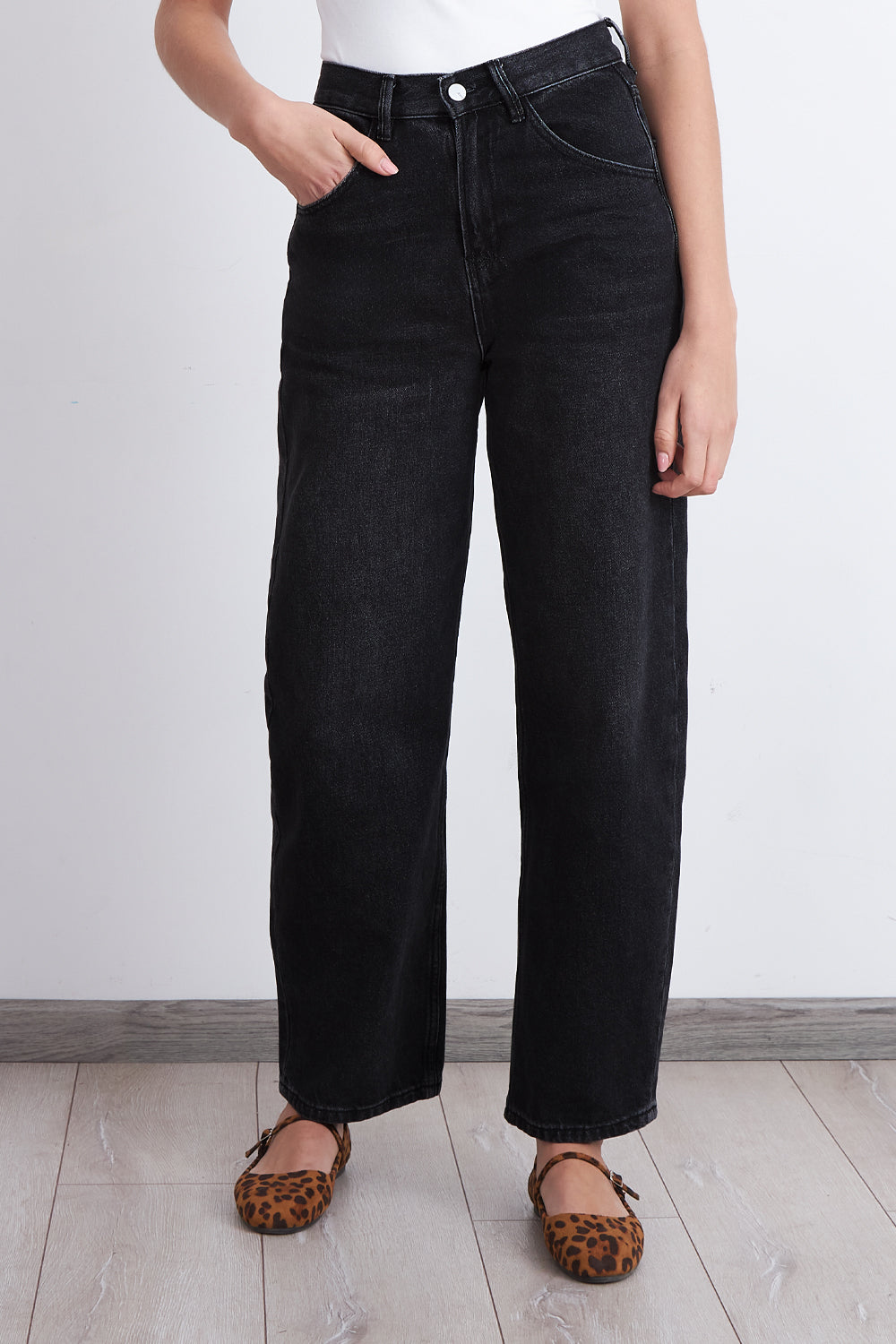 Jeans Barrel Negro