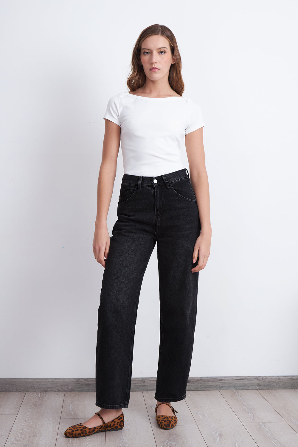 Jeans Barrel Negro