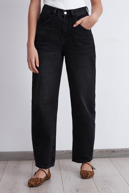 Jeans Barrel Negro
