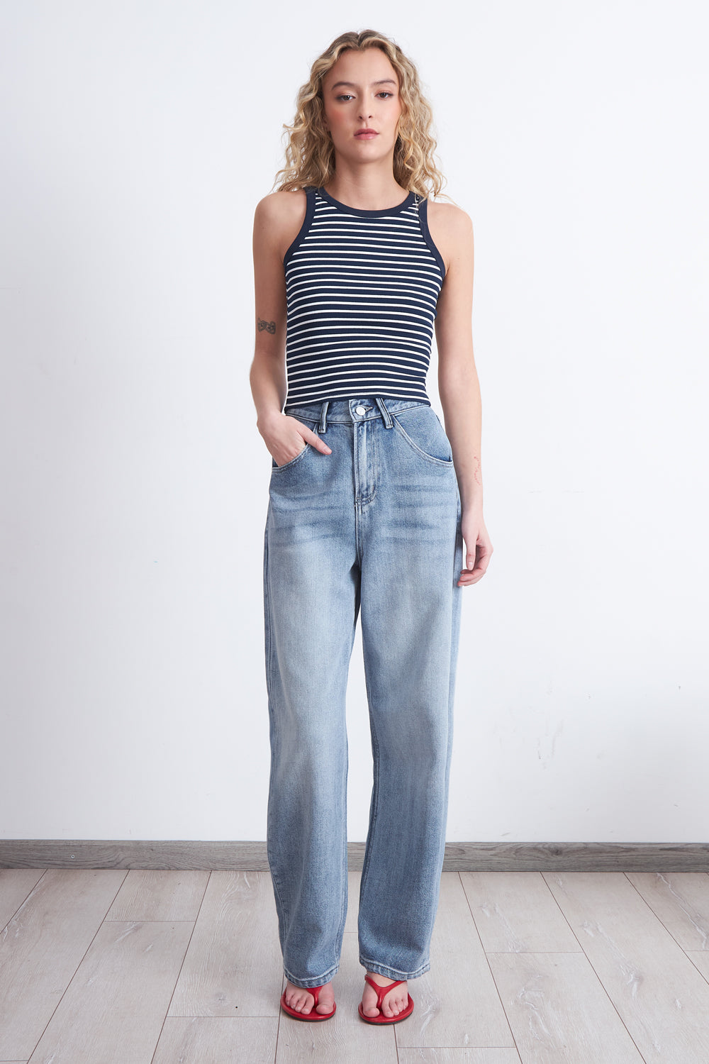 Jeans Barrel Celeste