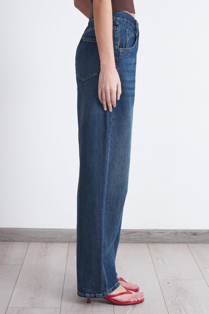 Jeans Barrel Azul Marino