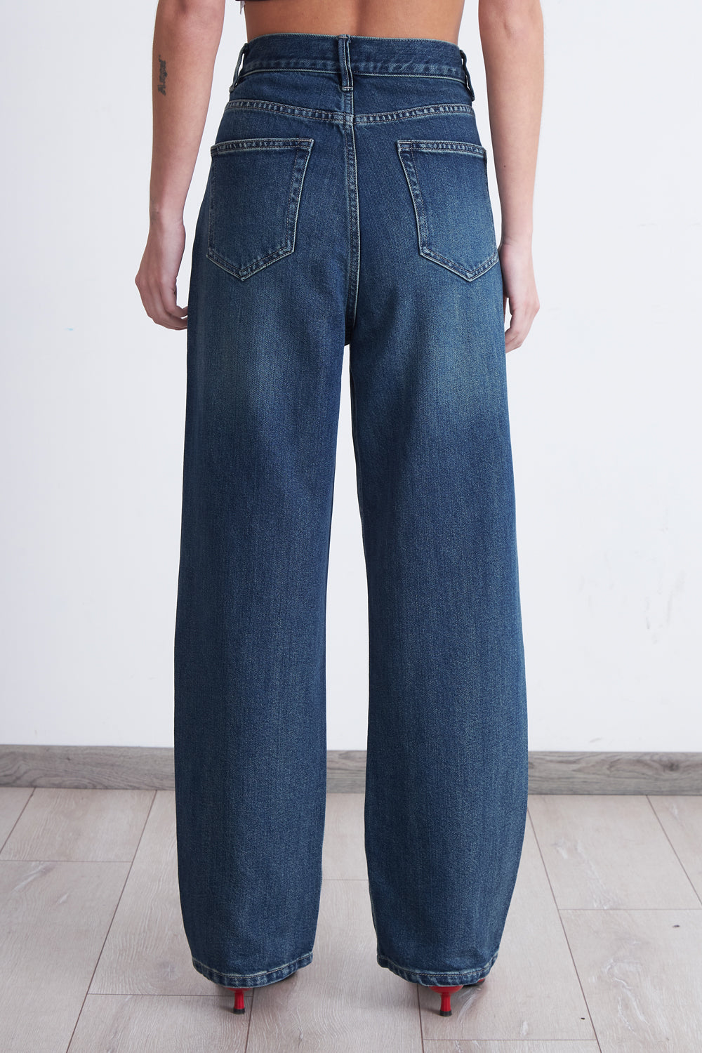 Jeans Barrel Azul Marino