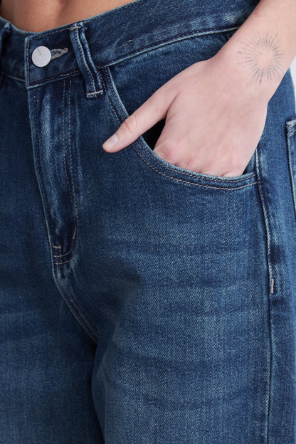 Jeans Barrel Azul Marino