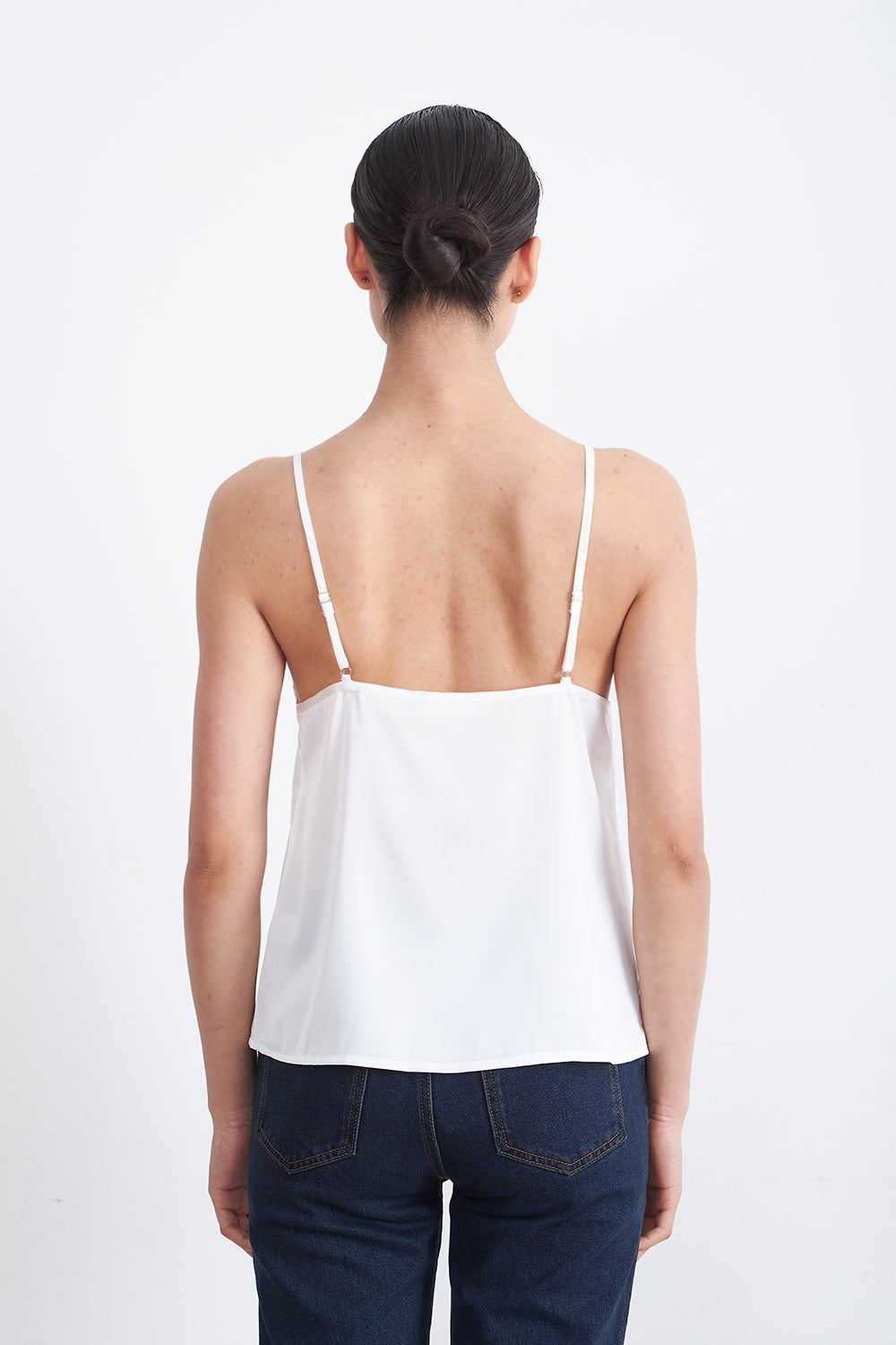 Blusa Lencera Tipo Satin Blanco