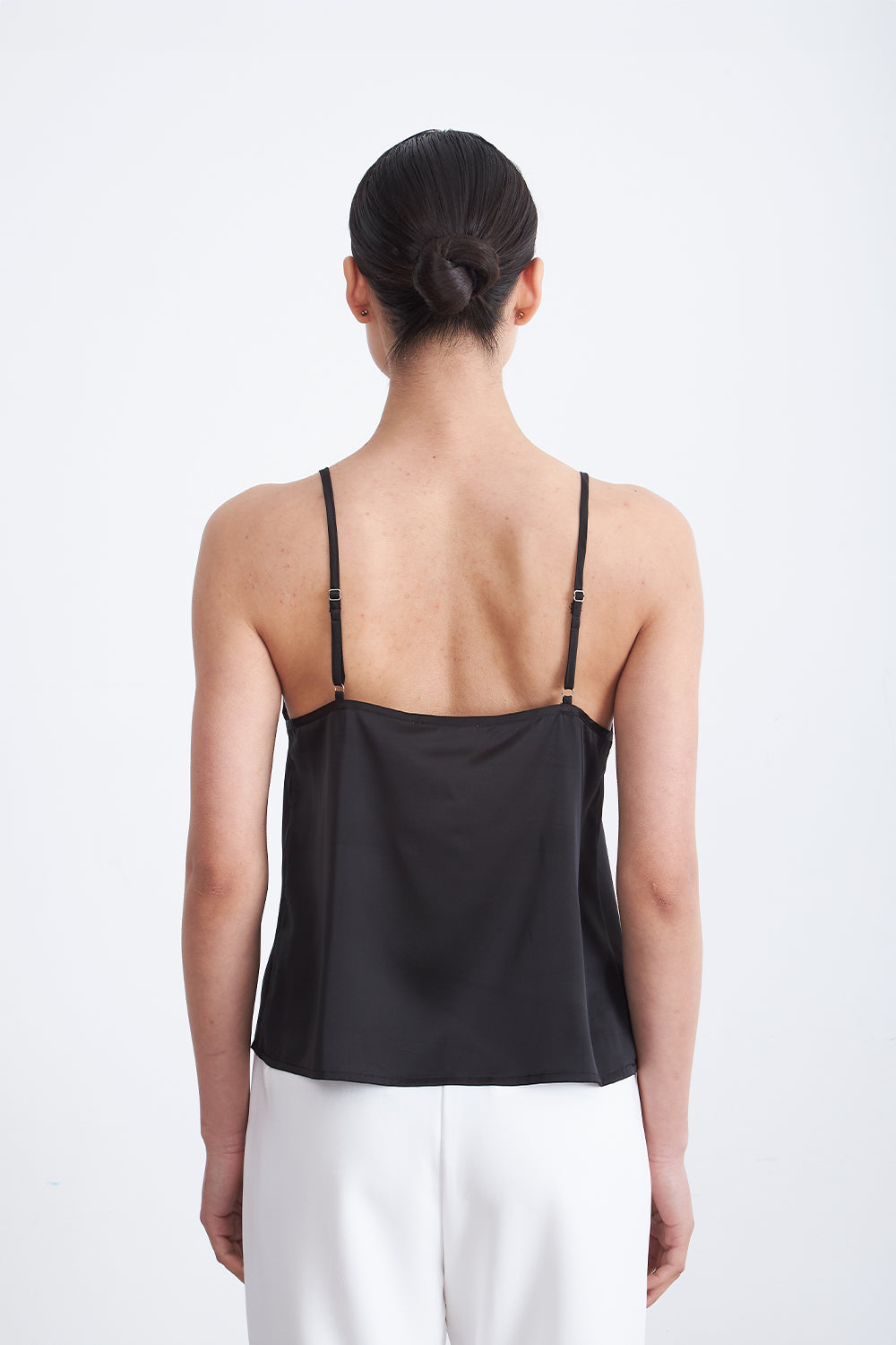 Blusa Lencera Tipo Satin Negro