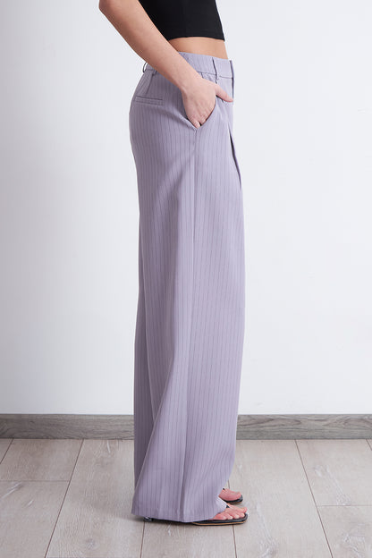 Pantalón Recto Raya Diplomática Gris