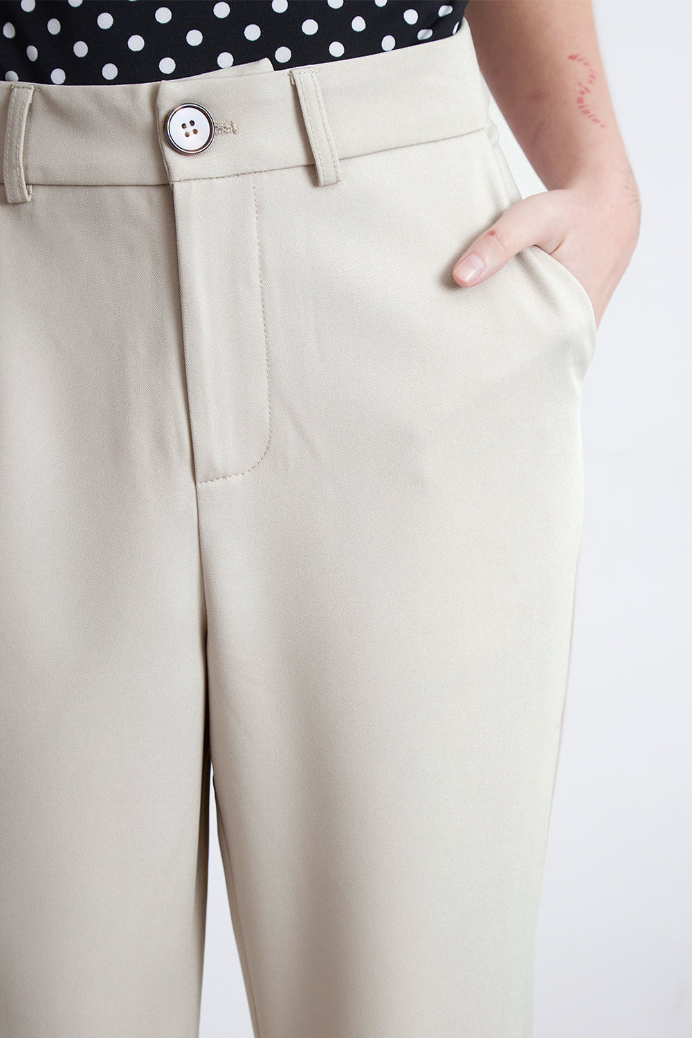 Pantalón Sastrero Recto Blanco