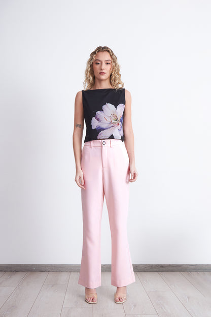 Pantalón Sastrero Recto Rosado
