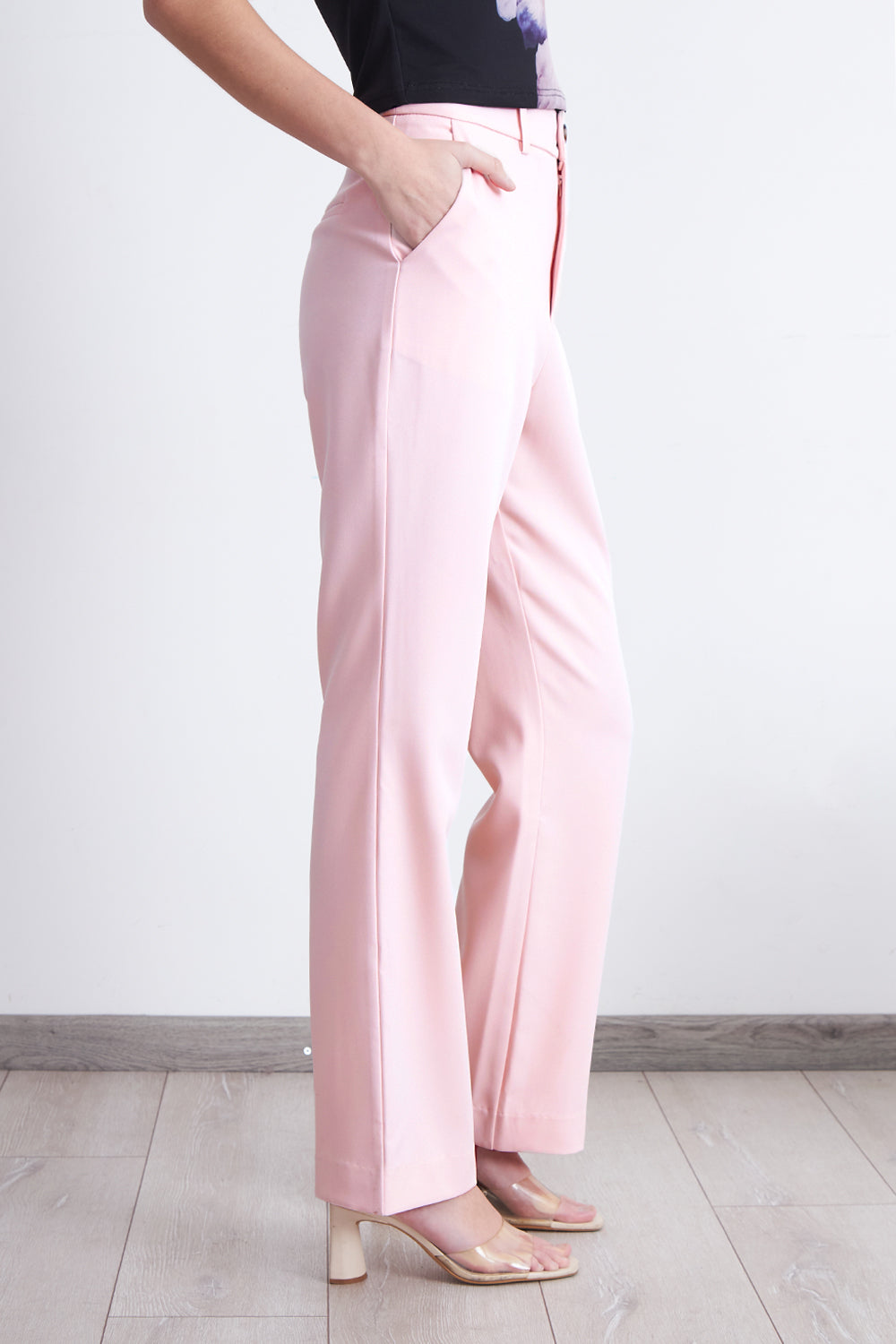 Pantalón Sastrero Recto Rosado