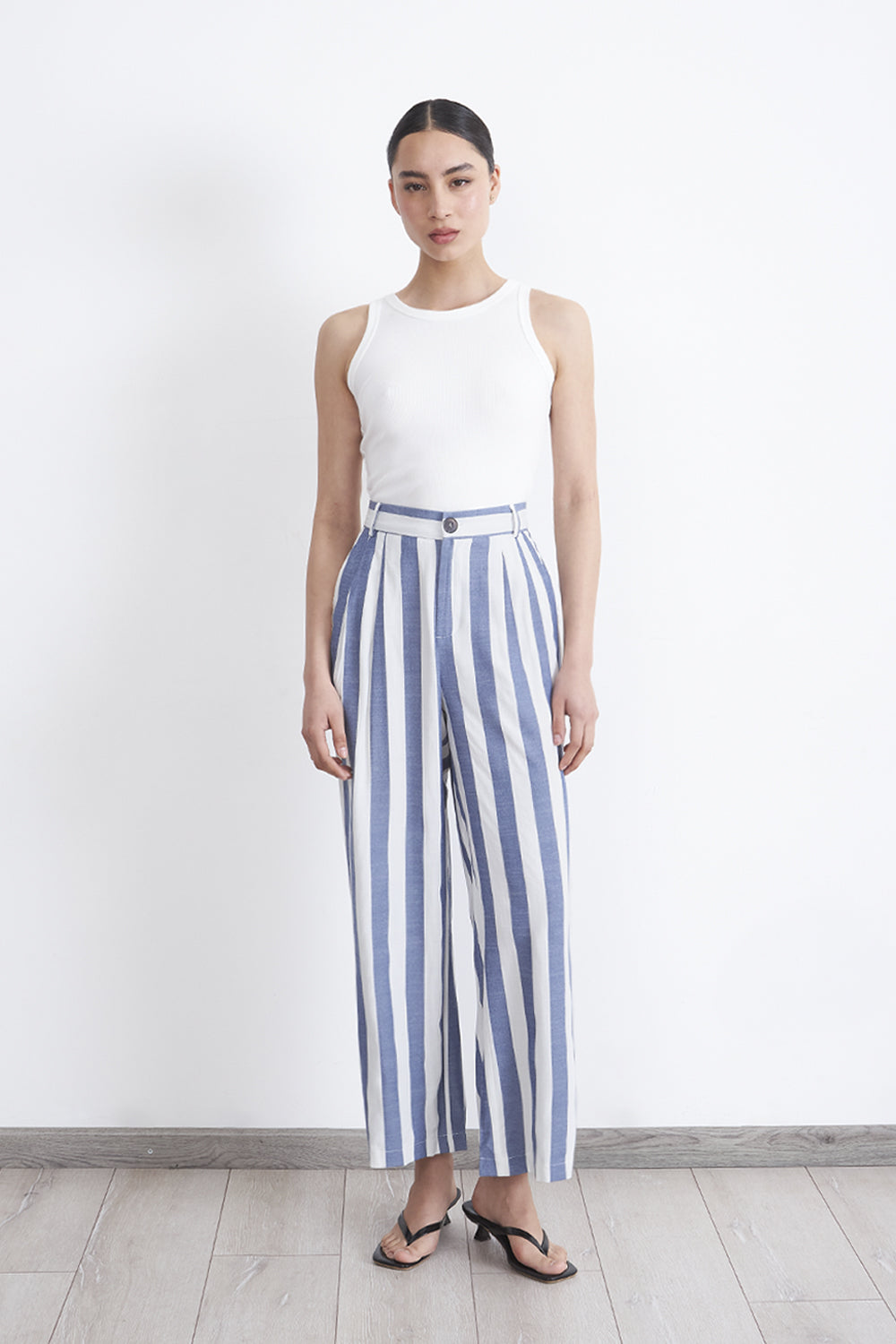Pantalón Rayas Verticales Azul Marino