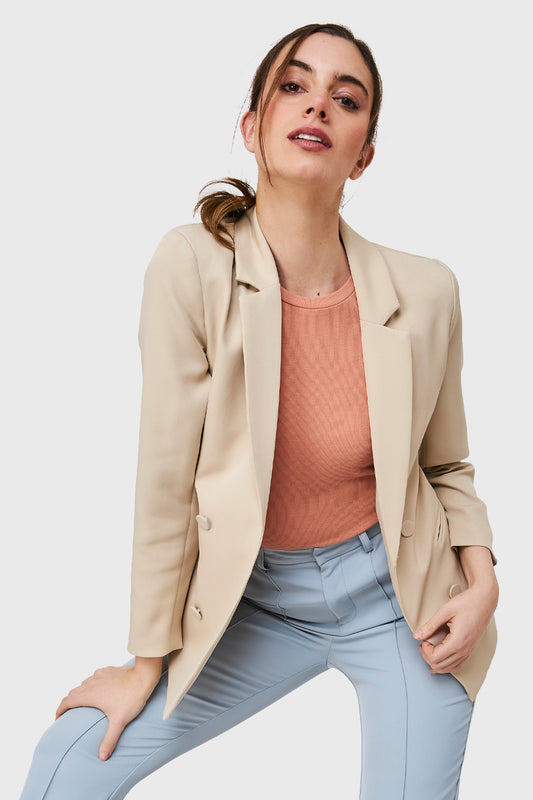 Blazer 4 Botones Decorativos Khaki