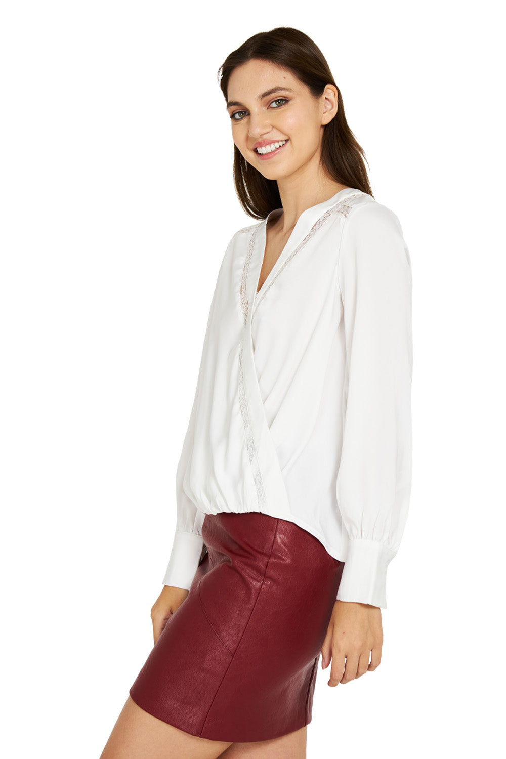 Blusa Detalles Encaje Blanco