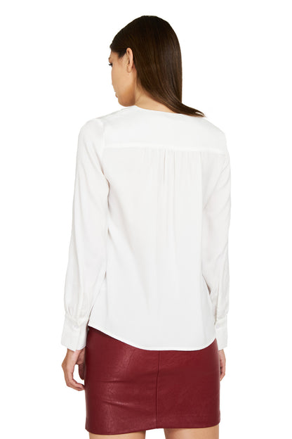 Blusa Detalles Encaje Blanco