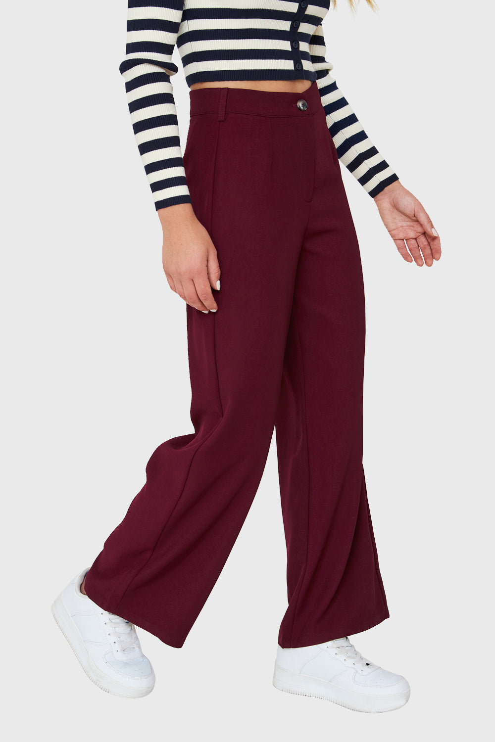 Pantalón Recto Burdeo