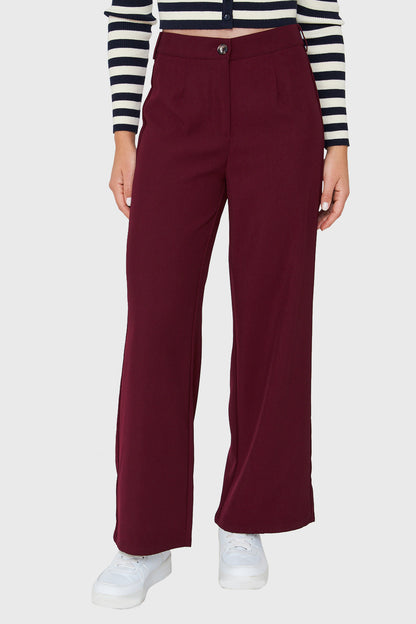 Pantalón Recto Burdeo