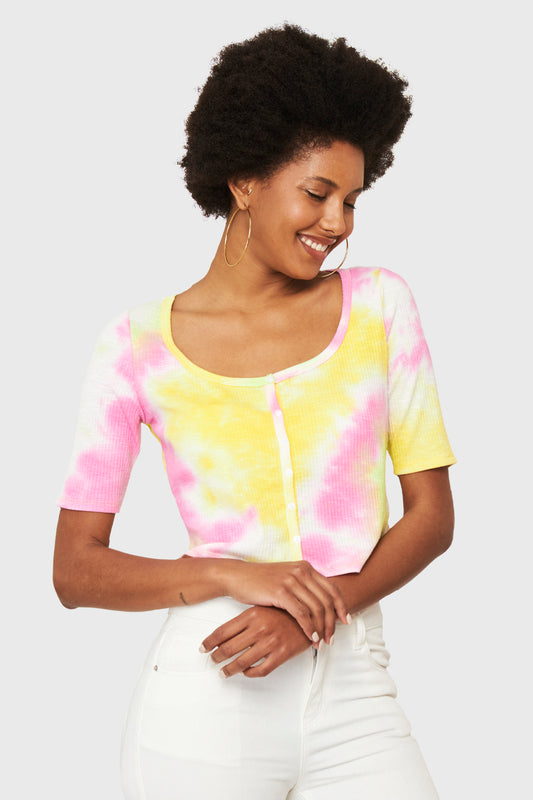Crop Top Tie Dye Amarillo