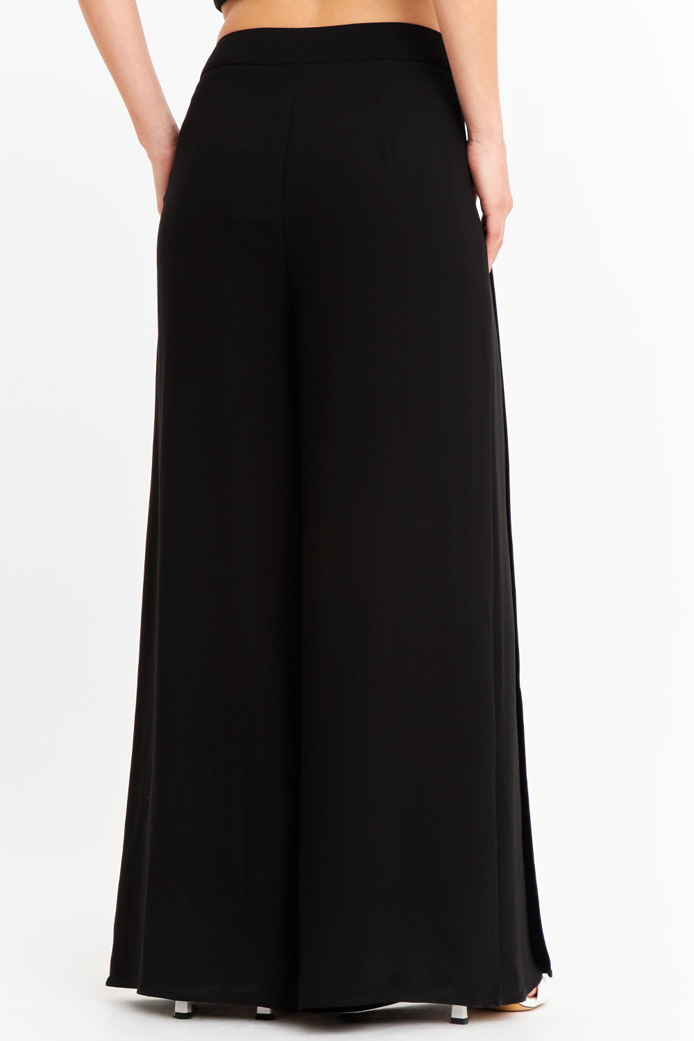 Pantalón Palazzo Tajos Negro – Nicopoly