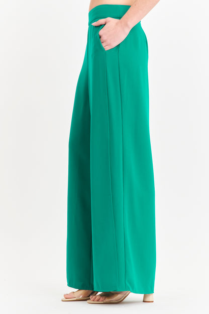 Pantalón Palazzo Tajos Verde