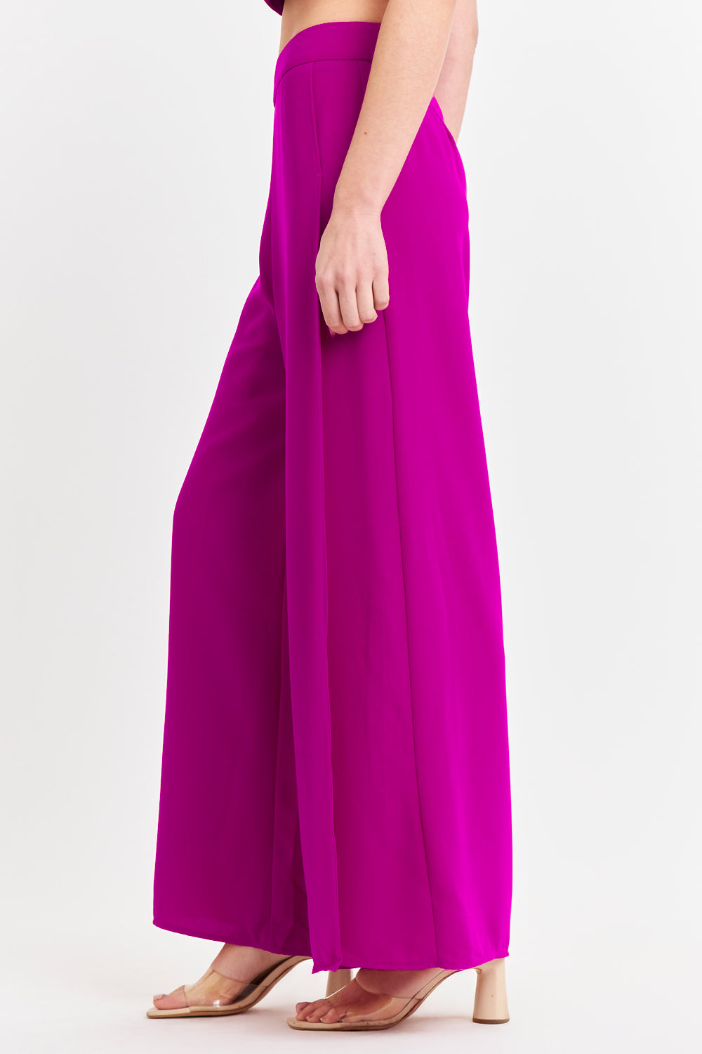 Pantalón Palazzo Tajos Magenta