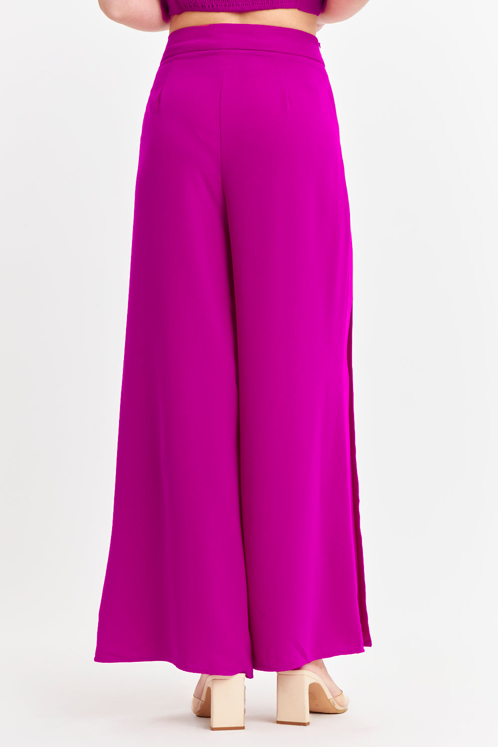 Pantalón Palazzo Tajos Magenta