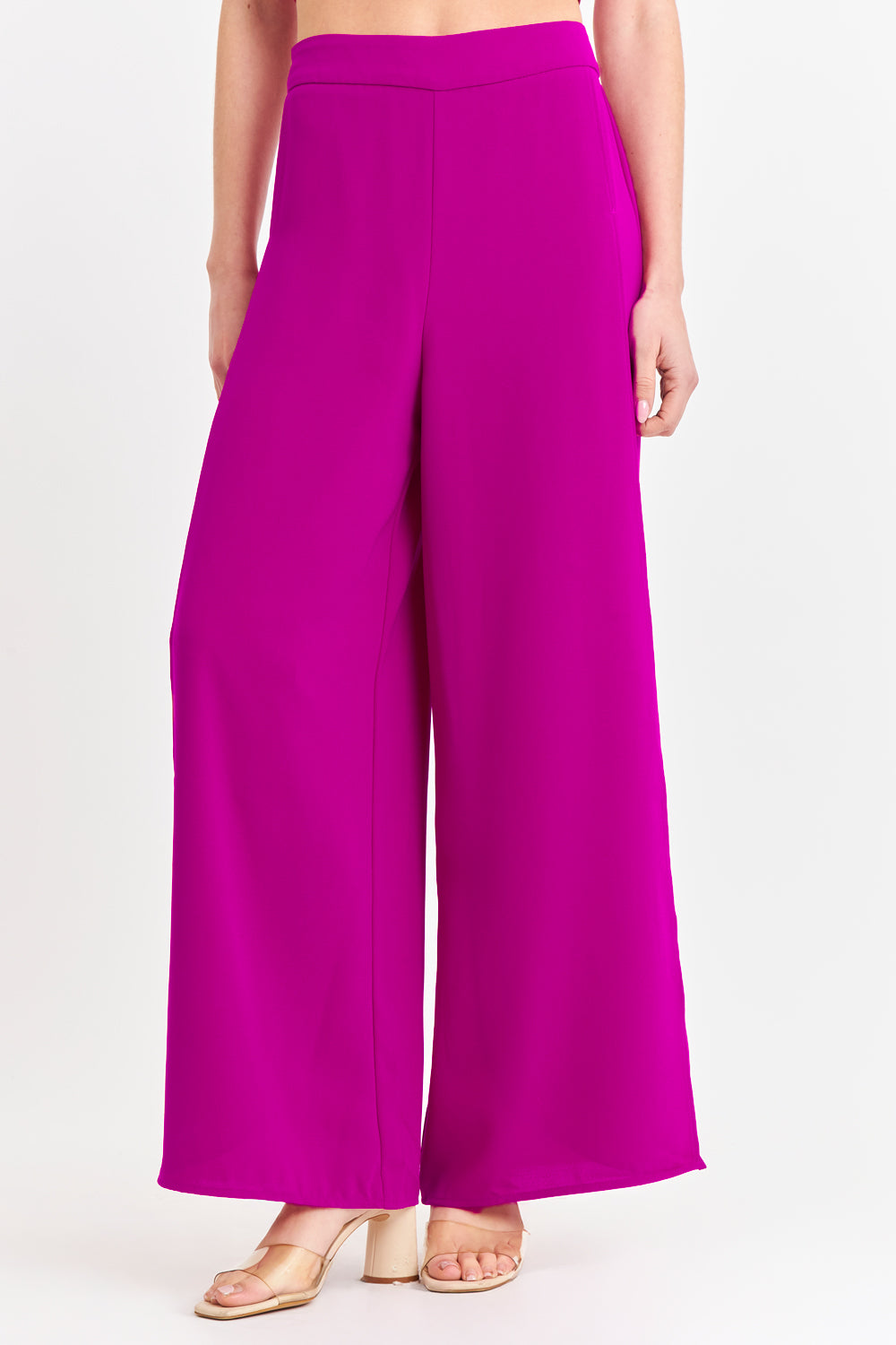 Pantalón Palazzo Tajos Magenta