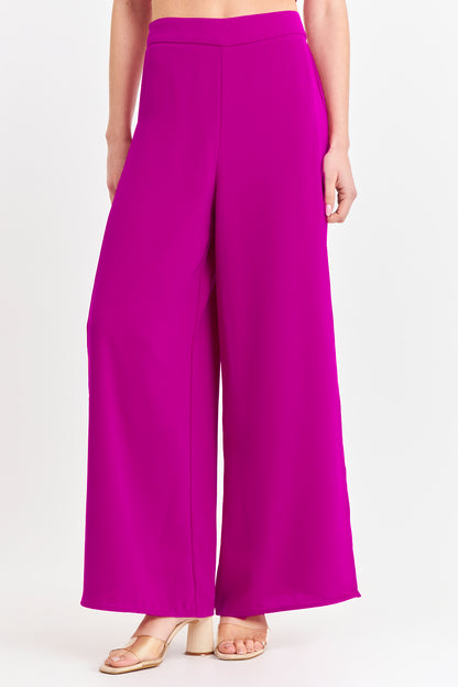 Pantalón Palazzo Tajos Magenta