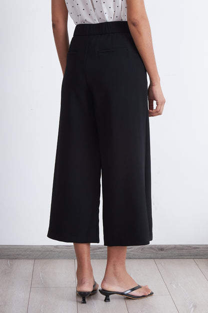 Pantalón Wide Leg Crop Negro
