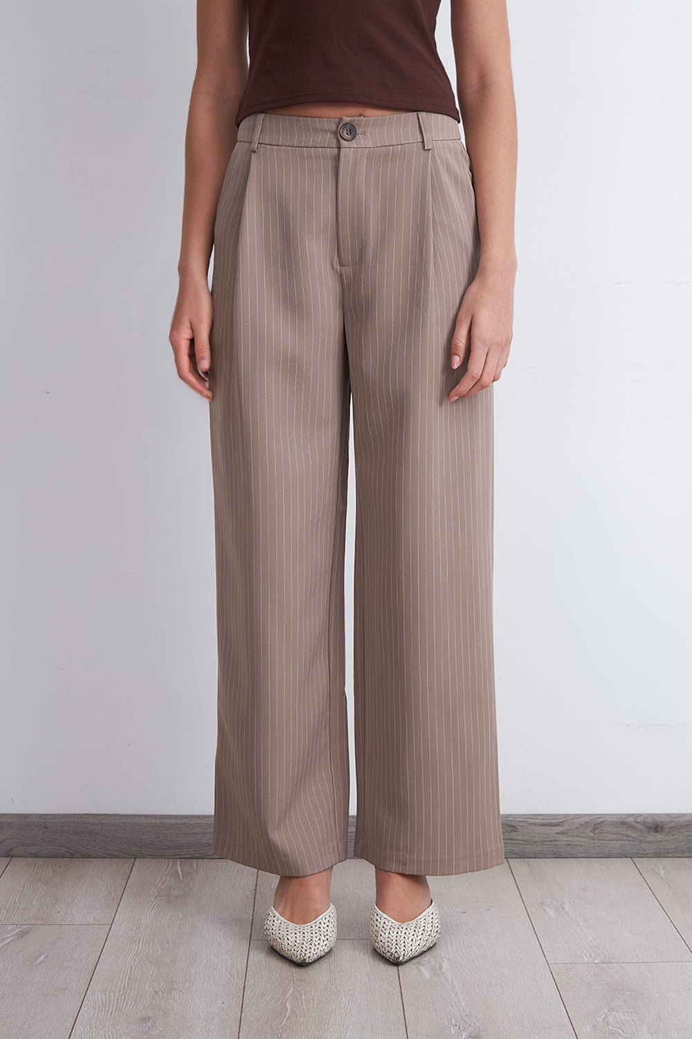 Pantalón Recto Raya Diplomática Khaki
