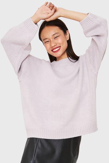 Sweater Básico Holgado Gris
