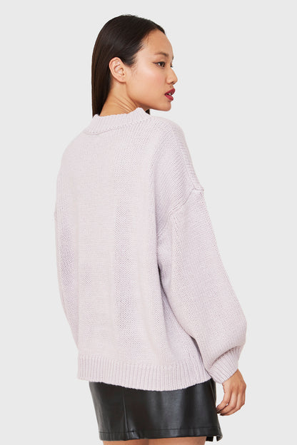 Sweater Básico Holgado Gris
