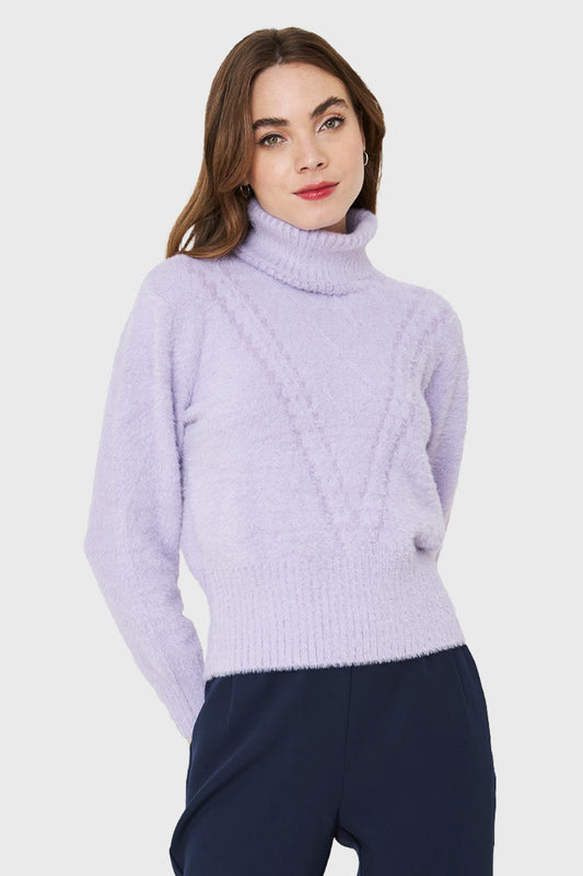 Sweater Beatle Brillos Lila