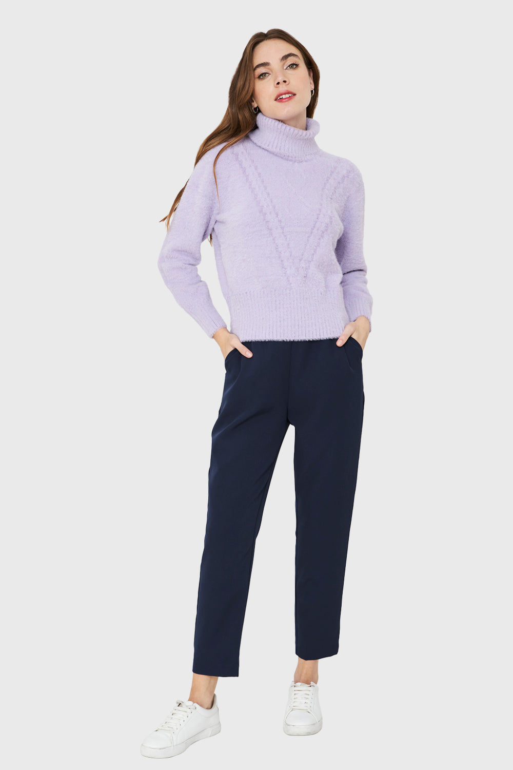 Sweater Beatle Brillos Lila