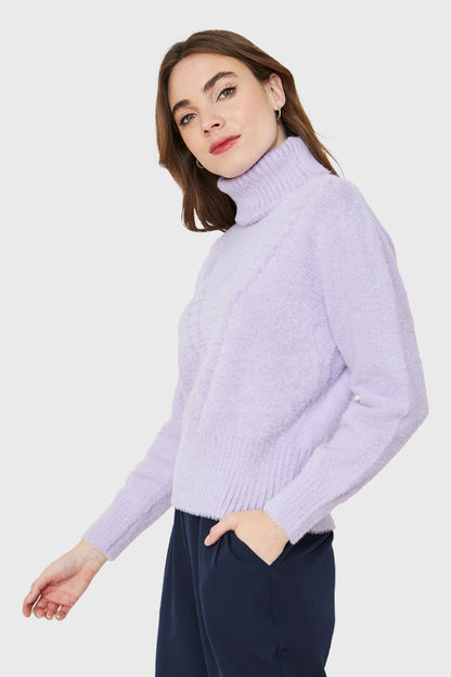 Sweater Beatle Brillos Lila