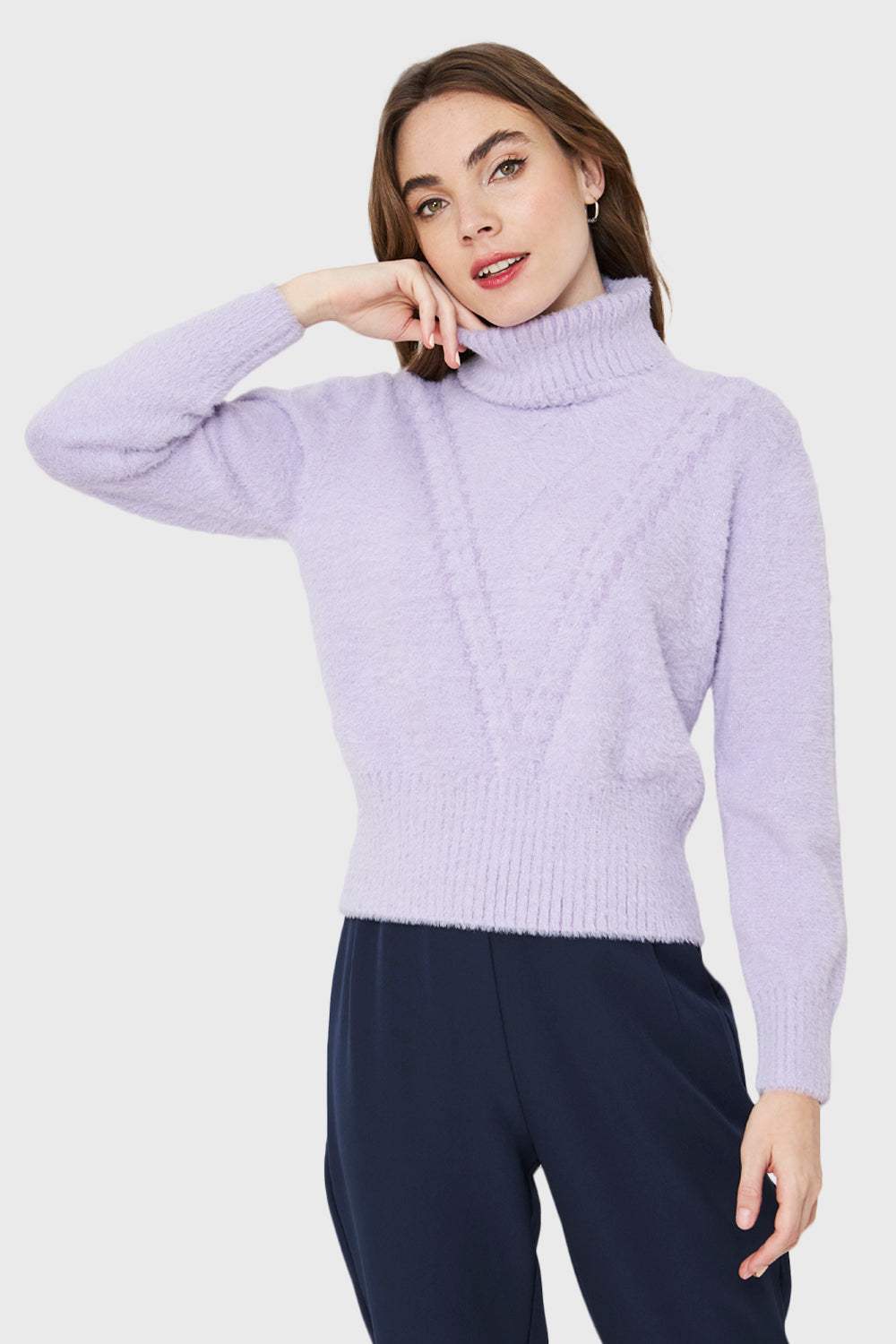 Sweater Beatle Brillos Lila