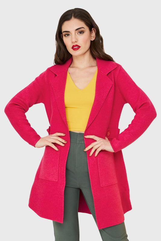 Tapado  Bolsillos Fucsia