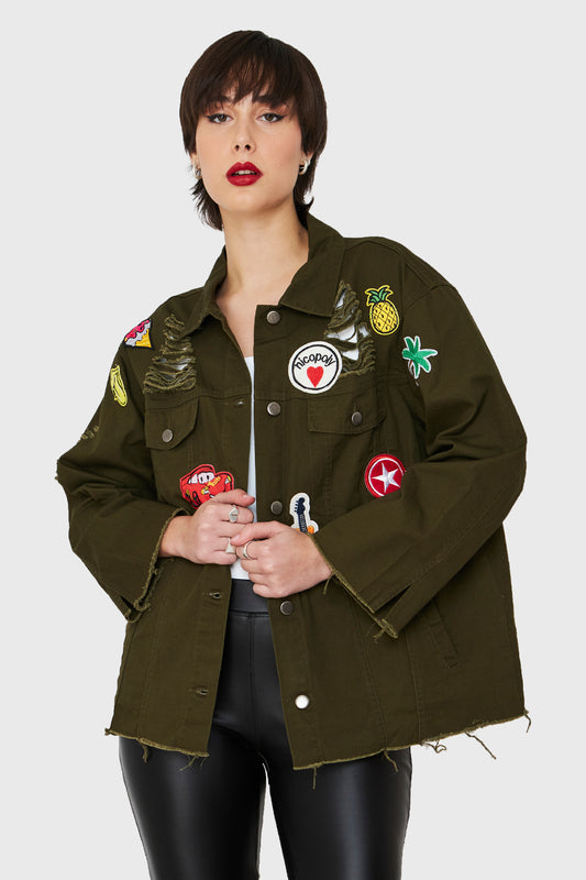 Chaqueta Parches Verde