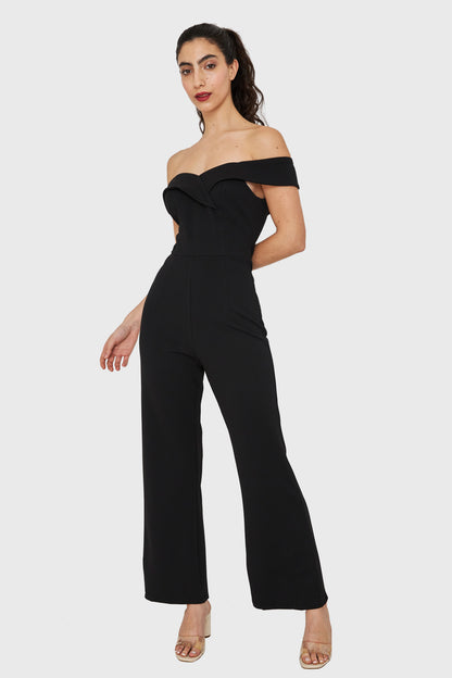 Enterito Escote Bardot Negro