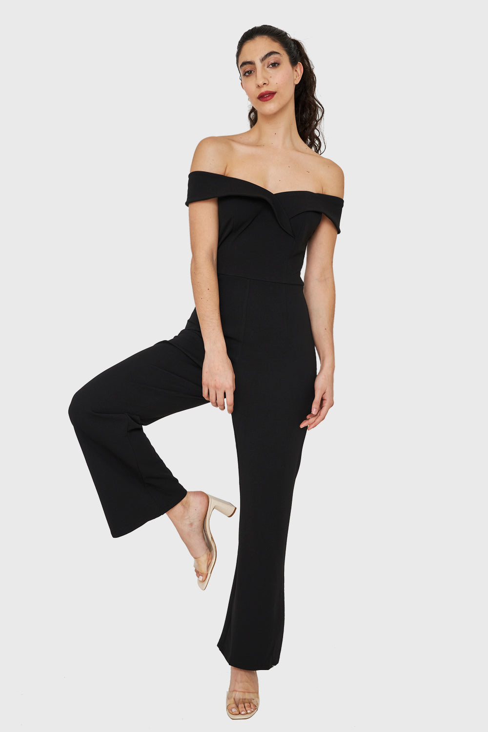 Enterito Escote Bardot Negro