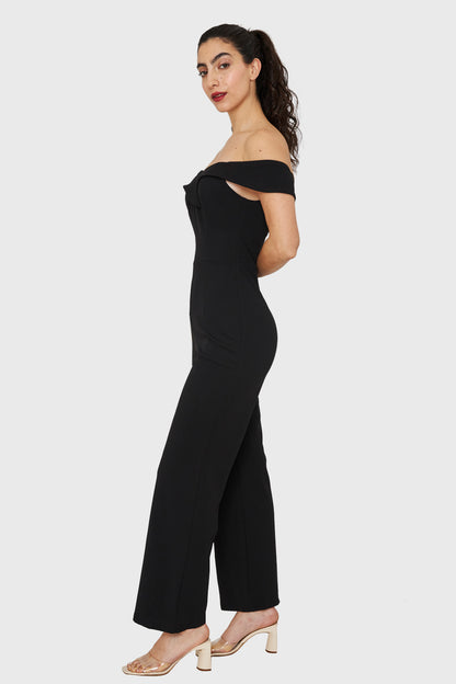 Enterito Escote Bardot Negro