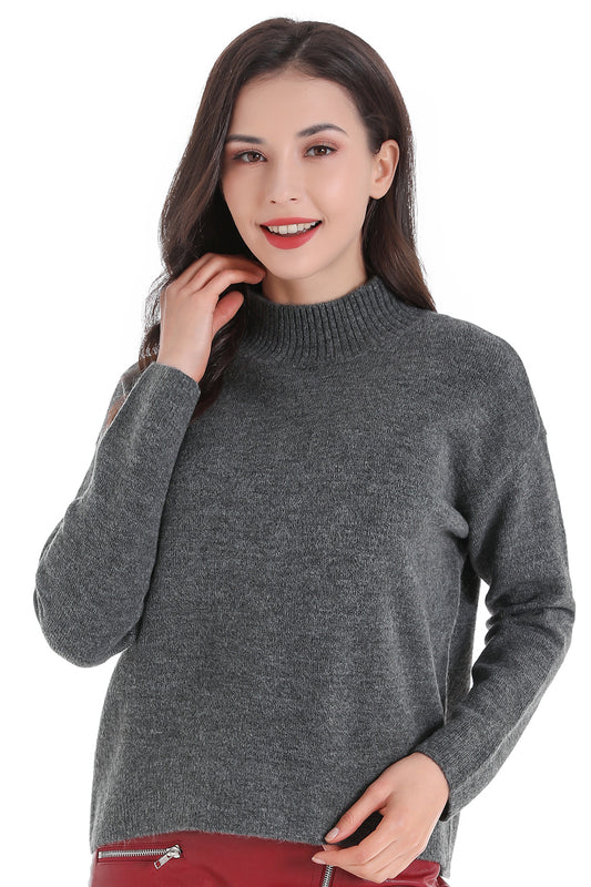Sweater Cuello Beatle Corto Grafito