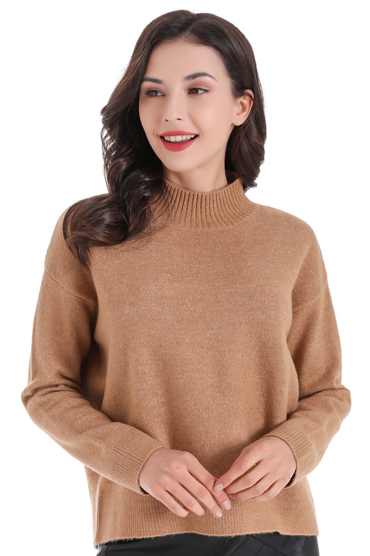 Sweater Cuello Beatle Corto Café