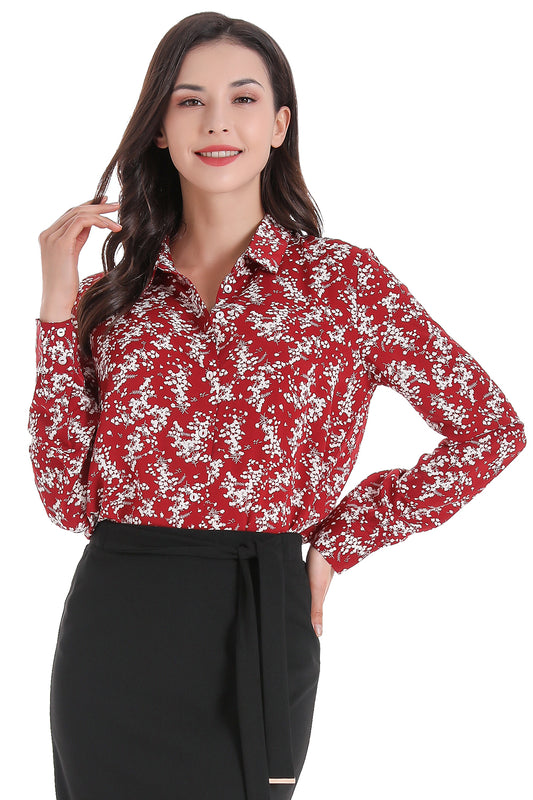 Blusa Otoño Vintage Burdeo