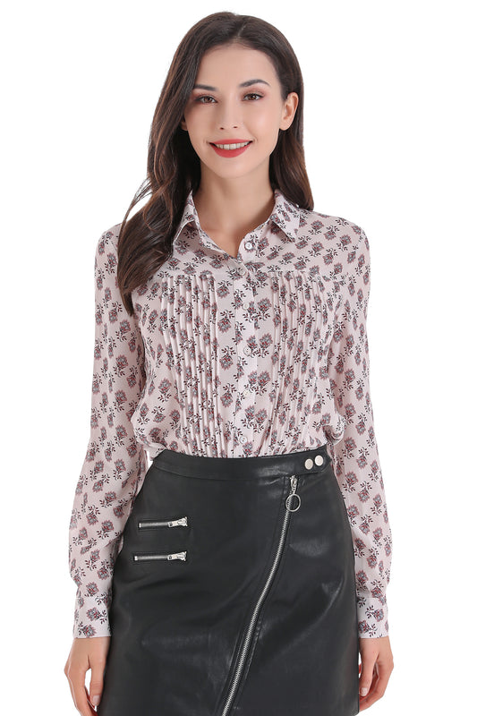 Blusa Print Vintage Arabesco Crema
